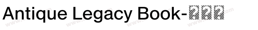 Antique Legacy Book字体转换